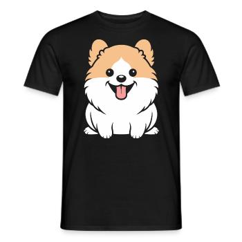 Spitz - Männer T-Shirt - Schwarz - Vorne - AI Model Male 178 light (178cm)