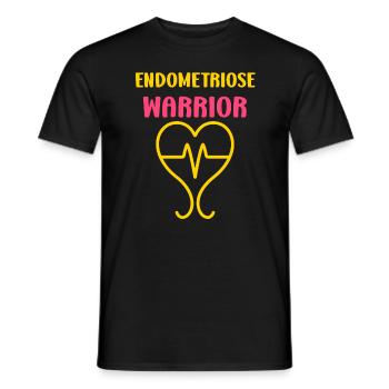 sensibilisation endométriose - T-shirt homme - noir - Devant - AI Model Male 178 light (178cm)