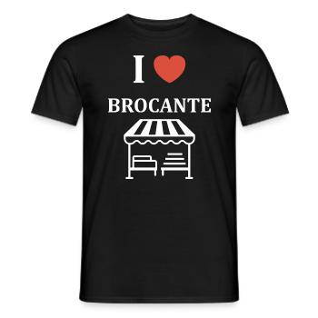 Vide grenier humour brocante - T-shirt homme - noir - Devant - AI Model Male 178 light (178cm)