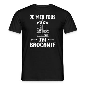 Vide grenier humour brocante - T-shirt homme - noir - Devant - AI Model Male 178 light (178cm)