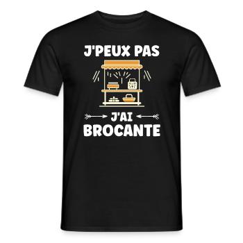 Vide grenier humour brocante - T-shirt homme - noir - Devant - AI Model Male 178 light (178cm)