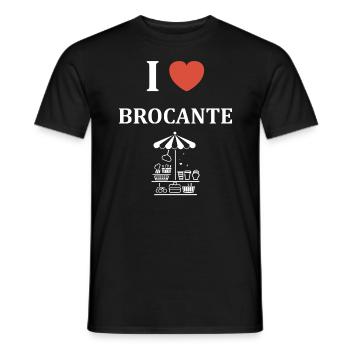 Vide grenier humour brocante - T-shirt homme - noir - Devant - AI Model Male 178 light (178cm)