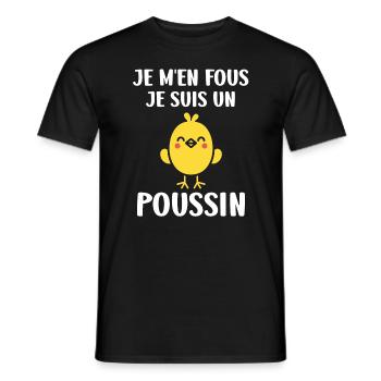 Humour petit poussin - T-shirt homme - noir - Devant - AI Model Male 178 light (178cm)