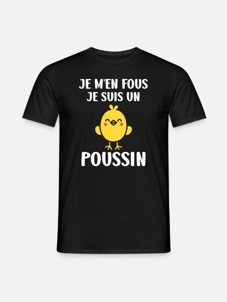 Humour petit poussin - T-shirt homme - noir