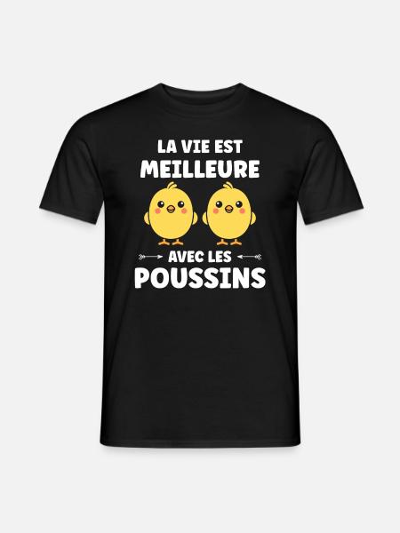 Humour bébé poussin - T-shirt homme - noir