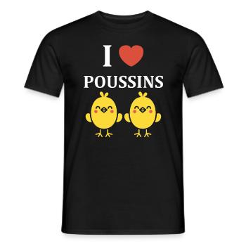 Humour petit poussin - T-shirt homme - noir - Devant - AI Model Male 178 light (178cm)