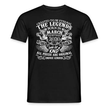 März 2020 Jubiläum 2020 März Bestes neues Jahr - Männer T-Shirt - Schwarz - Vorne - AI Model Male 178 light (178cm)