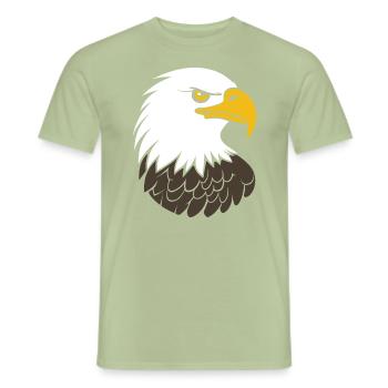 Eagle Bird - Men's T-Shirt - sage - Front - AI Model Male 178 light (178cm)