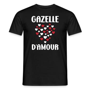Gazelle - T-shirt homme - noir - Devant - AI Model Male 178 light (178cm)