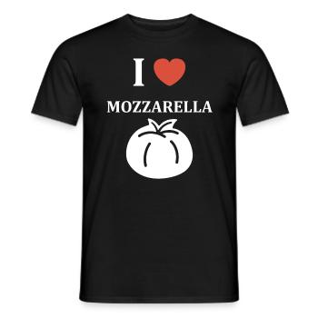 Humour mozzarella - T-shirt homme - noir - Devant - AI Model Male 178 light (178cm)
