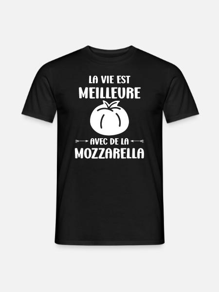 Humour mozzarella - T-shirt homme - noir