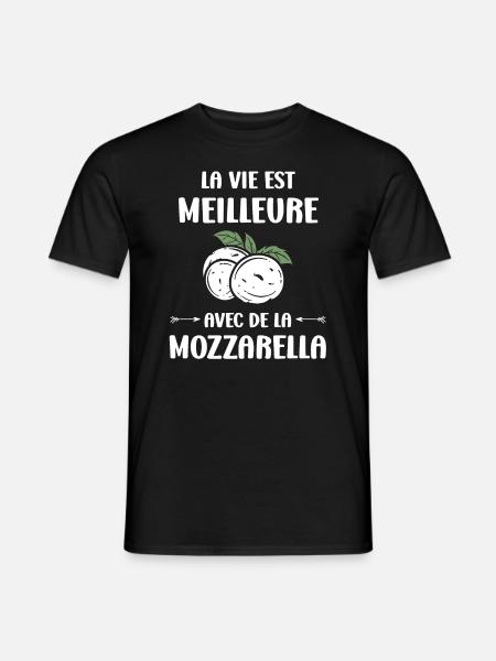 Humour mozzarella - T-shirt homme - noir