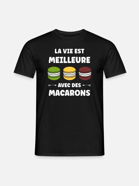 macarons - T-shirt homme - noir