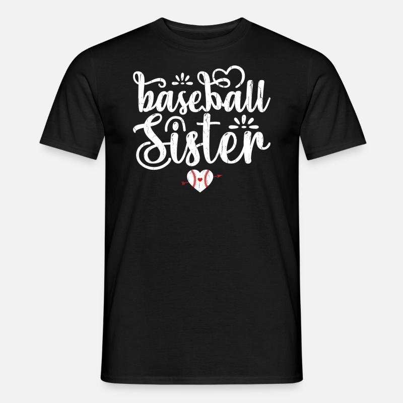 Baseball-Schwester Baseball-Schwester - Männer T-Shirt - Schwarz