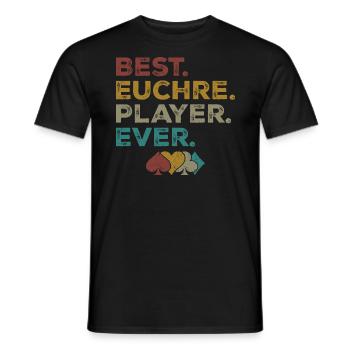 Bester Euchre-Spieler aller Zeiten - Männer T-Shirt - Schwarz - Vorne - AI Model Male 178 light (178cm)