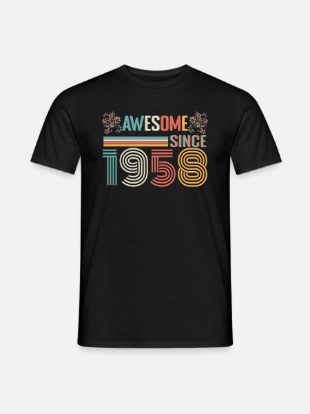 1958 Jubiläum seit 1958 Jahrgang 1958 - Männer T-Shirt - Schwarz