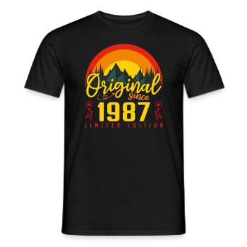 Geburtstag 1987 Geburtstag Jahrgang 1987 Geschenk - Männer T-Shirt - Schwarz - Vorne - AI Model Male 178 light (178cm)