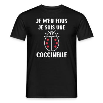 Citation Humour Petite coccinelle - T-shirt homme - noir - Devant - AI Model Male 178 light (178cm)