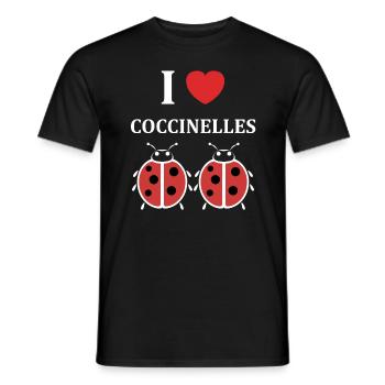 Citation Humour Petite coccinelle - T-shirt homme - noir - Devant - AI Model Male 178 light (178cm)
