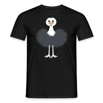 autruche - T-shirt homme - noir - Devant - AI Model Male 178 light (178cm)