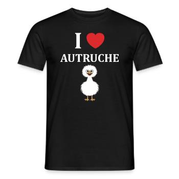 Humour autruche - T-shirt homme - noir - Devant - AI Model Male 178 light (178cm)