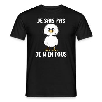 Humour autruche - T-shirt homme - noir - Devant - AI Model Male 178 light (178cm)