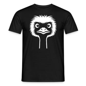 autruche - T-shirt homme - noir - Devant - AI Model Male 178 light (178cm)