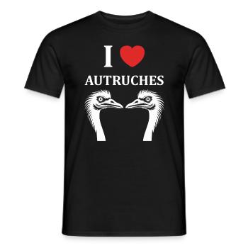 Citation autruche - T-shirt homme - noir - Devant - AI Model Male 178 light (178cm)