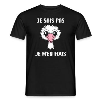 Humorvolles Strauß-Zitat - Männer T-Shirt - Schwarz - Vorne - AI Model Male 178 light (178cm)