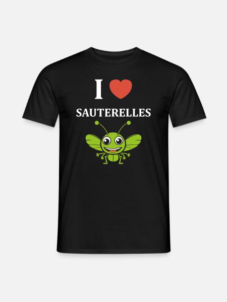 Humour sauterelle - T-shirt homme - noir