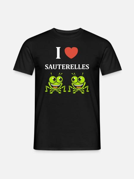 Humour sauterelle - T-shirt homme - noir