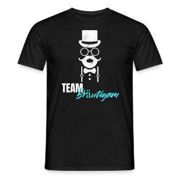 Team Bräutigam Junggeselle Polterer Hipster Herren - Männer T-Shirt - Schwarz - Vorne - AI Model Male 178 light (178cm)