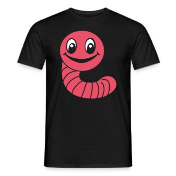 earthworms - Men's T-Shirt - black - Front - AI Model Male 178 light (178cm)