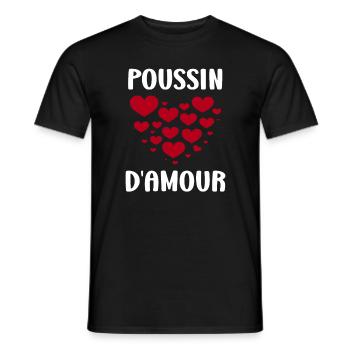 Poussin - T-shirt homme - noir - Devant - AI Model Male 178 light (178cm)