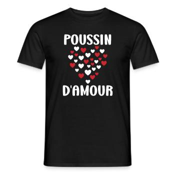 Poussin - T-shirt homme - noir - Devant - AI Model Male 178 light (178cm)