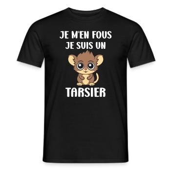 Humour tarsier - T-shirt homme - noir - Devant - AI Model Male 178 light (178cm)