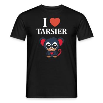 Humour tarsier - T-shirt homme - noir - Devant - AI Model Male 178 light (178cm)