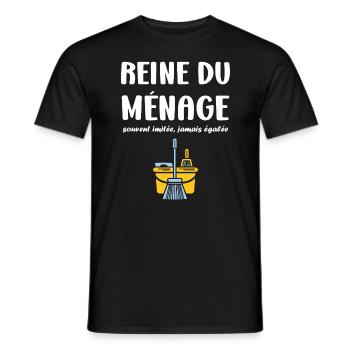 Humou ménage - T-shirt homme - noir - Devant - AI Model Male 178 light (178cm)