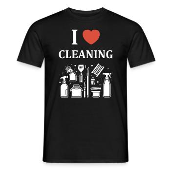 Humour faire le ménage - T-shirt homme - noir - Devant - AI Model Male 178 light (178cm)