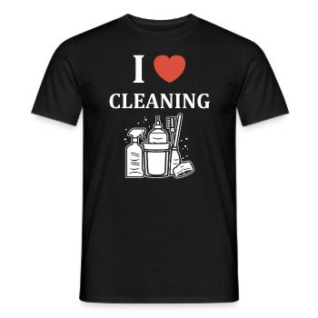 Humour faire le ménage - T-shirt homme - noir - Devant - AI Model Male 178 light (178cm)