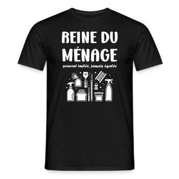 Humou ménage - T-shirt homme - noir - Devant - AI Model Male 178 light (178cm)
