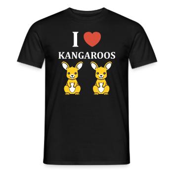 Humour petit kangourou - T-shirt homme - noir - Devant - AI Model Male 178 light (178cm)