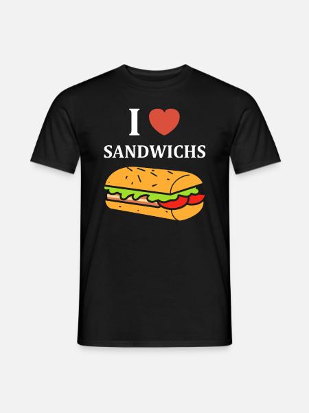 Humour sandwich - T-shirt homme - noir