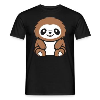 Animal humour paresseux - T-shirt homme - noir - Devant - AI Model Male 178 light (178cm)