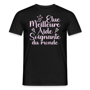 Voted Best Caregiver in the World - Men's T-Shirt - black - Front - AI Model Male 178 light (178cm)
