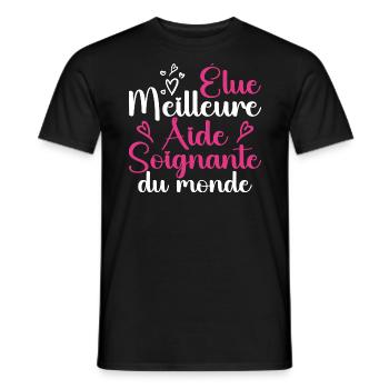 Voted Best Caregiver in the World - Men's T-Shirt - black - Front - AI Model Male 178 light (178cm)