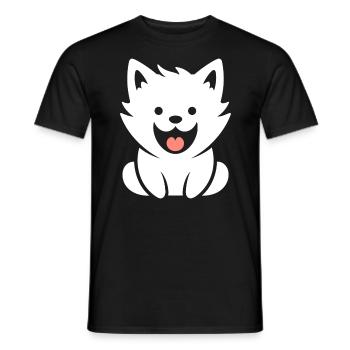 wolf - Men's T-Shirt - black - Front - AI Model Male 178 light (178cm)
