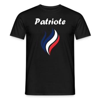 Patriotisches Frankreich-Emblem - Männer T-Shirt - Schwarz - Vorne - AI Model Male 178 light (178cm)