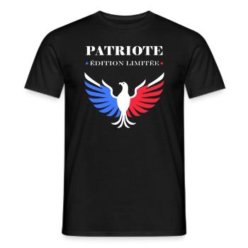 patriote édition limitée - T-shirt homme - noir - Devant - AI Model Male 178 light (178cm)