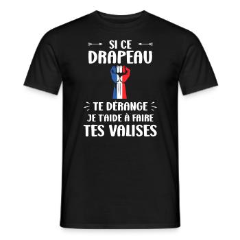 Patriotische französische Flagge - Männer T-Shirt - Schwarz - Vorne - AI Model Male 178 light (178cm)